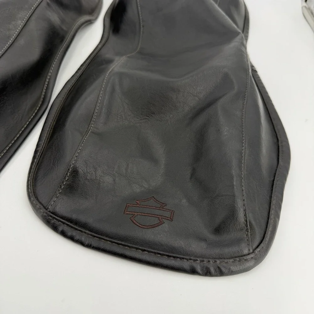 Harley-Davidson Touring Saddlebag Lid Bra Covers Black Leather Tank Covers Lot